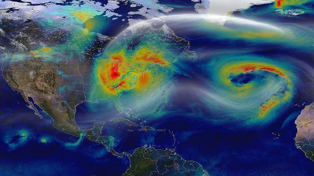 Superstorm Sandy on October 30, 2012 after landfall