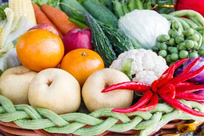 Eat lots of veggies. If you can't tolerate the taste of them or are simply bored with eating them in their natural state, put the veggies in a juicer, but put in a lot of fruits to mask the taste of the veggies. Fruits make the smoothie taste better.