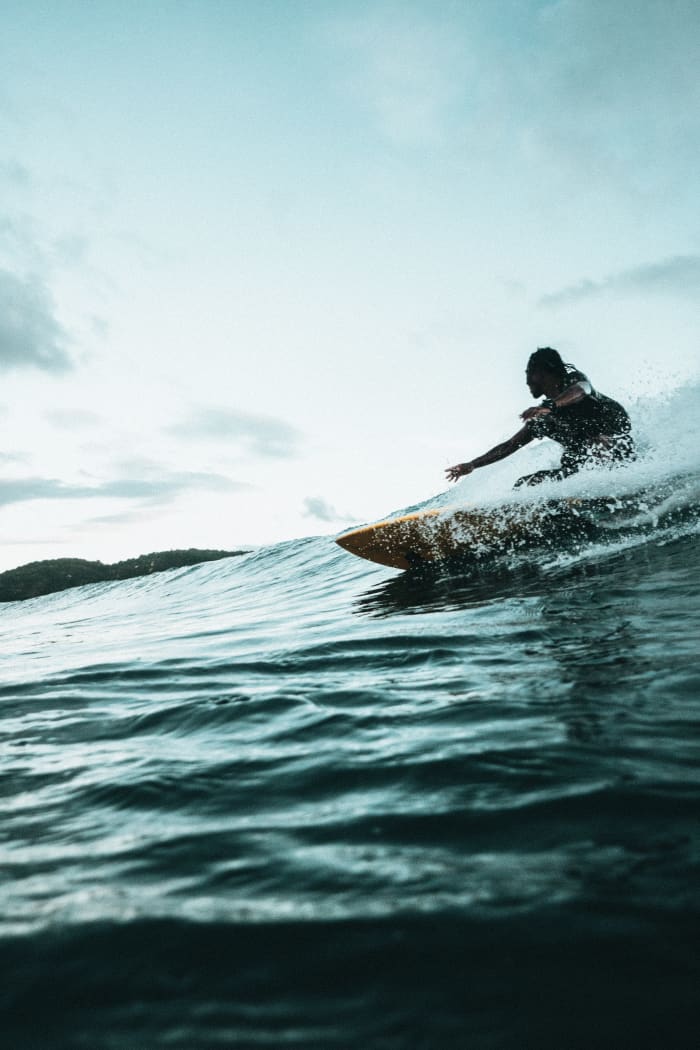 A "cutback" is when you go back for more on the wave and turn back toward the curl, where the power is.