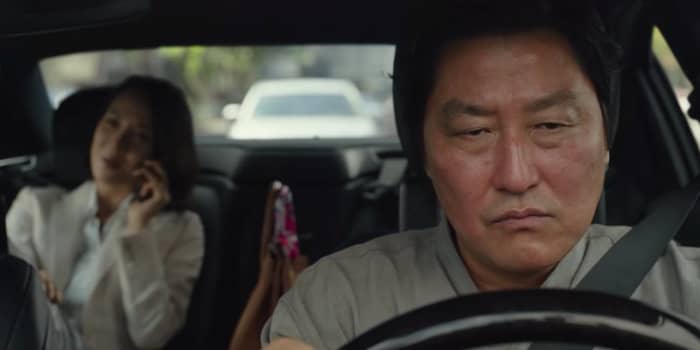 Song Kang-ho (right) leads a solid cast in this satirical drama about the dangers of inequality and greed.