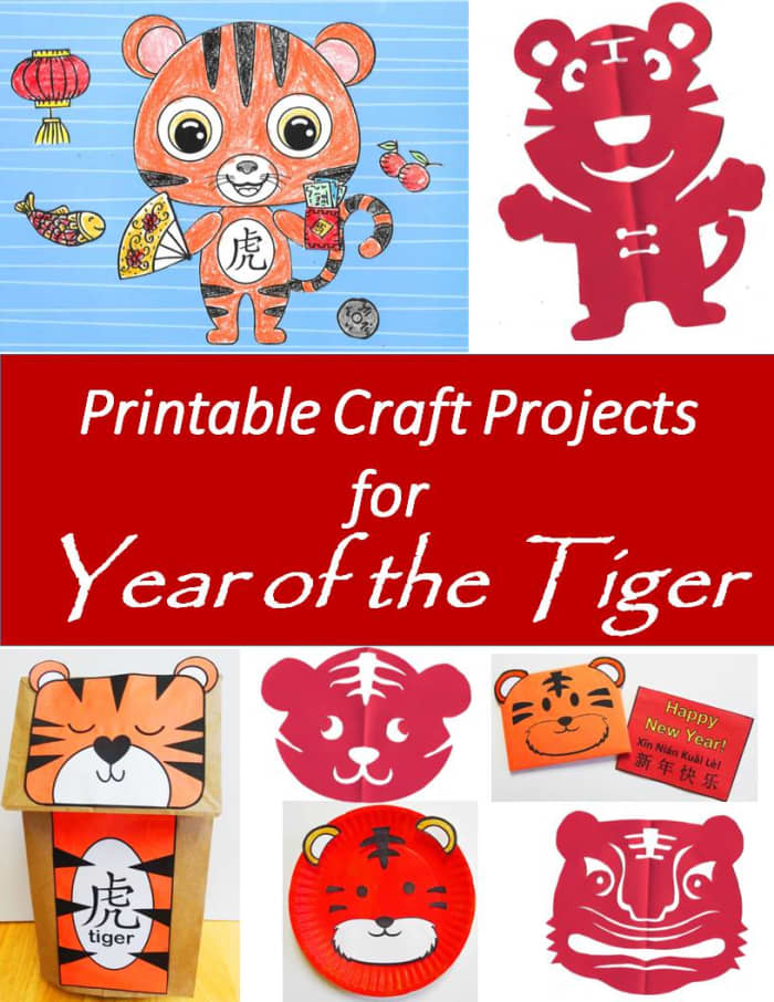 This article has templates for making cut-and-paste pictures, papercut tigers, a paper bag tiger puppet, a paper plate tiger, and a tiger envelope and card.