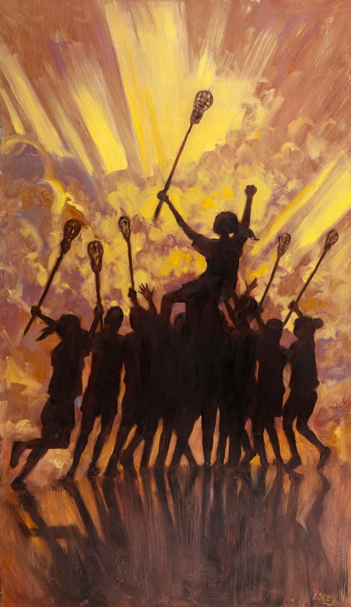 The Six of Wands represents public celebrations. These usually occur after something successful has happened, such as winning a battle or a game. This card could also be associated with graduations, promotions, or engagements.