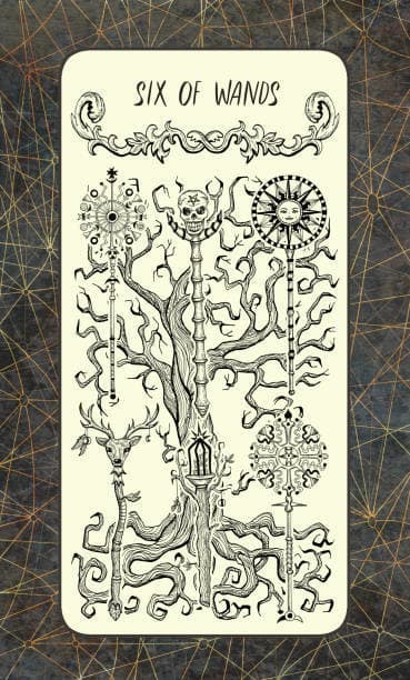 Reaching a milestone can be intimidating. In the process, you could experience an unusual conversion. It's better to embrace this joyful conversion rather than fear it. The Six of Wands represents a right of passage.