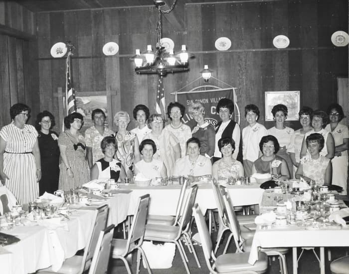 Military wives and mothers in the 1960s. My mother is center front, 3rd from left.