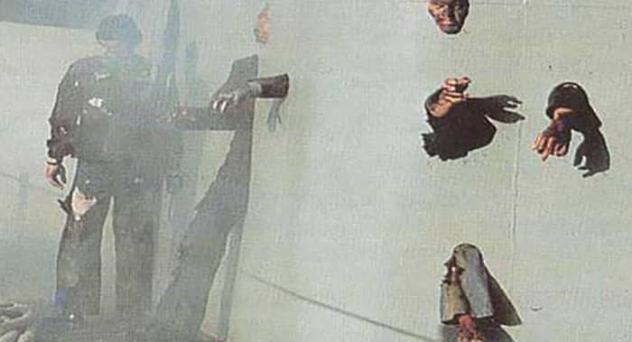 More than the ship, the shocking images were those of the crew who appeared completely disoriented and had terrible burns on their faces and bodies. Most shockingly, a few crew members were found partially welded in the steel hull of the ship.