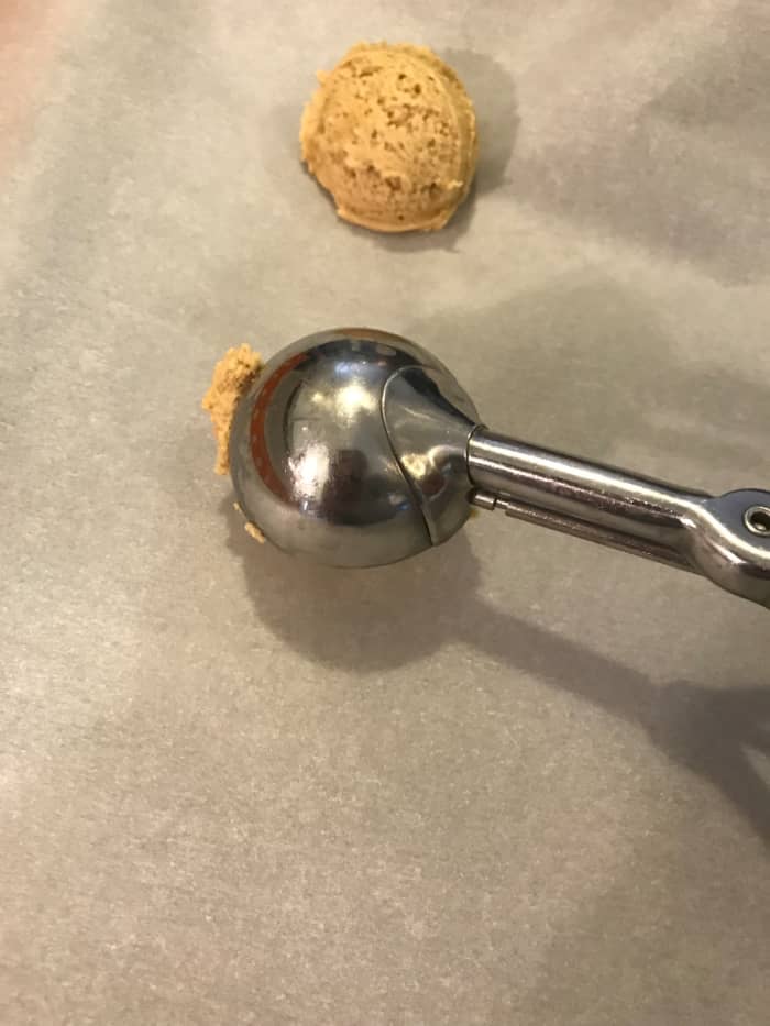 These are super handy tools. They used to be called all kinds of stuff, from mini ice cream scoops to dishers. They're now sold as cookie scoops, which just plain makes sense.