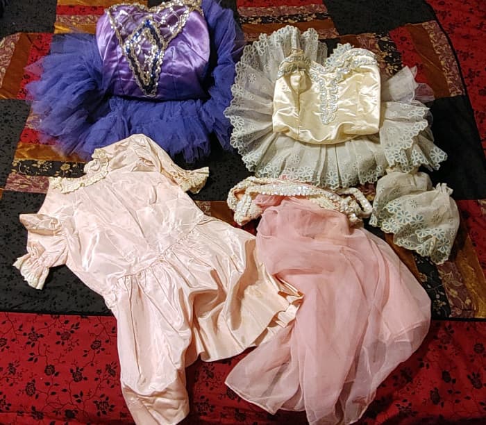 The costume at the top right is the one I was wearing when I won third place in the talent show and is the only one I don't have a picture of myself in.