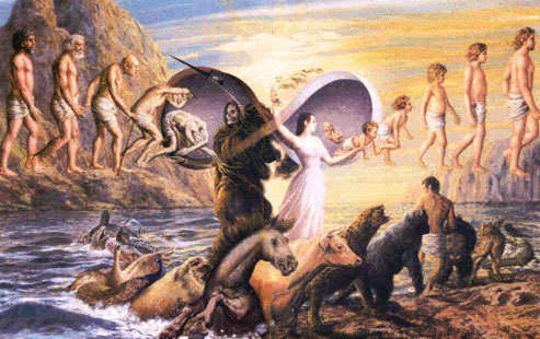 This artistic rendition contains the basic ideas of reincarnation, but is not necessarily accurate in the real sense. That is not to discount the basic tenants of reincarnation.