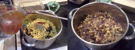 Step Eleven: Finally add in your beef broth, Step Twelve: Mix all of your ingredients together
