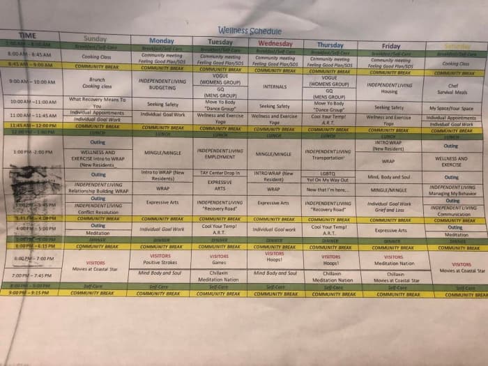 Though the schedule seems like it would keep you busy, it regularly falls by the wayside.