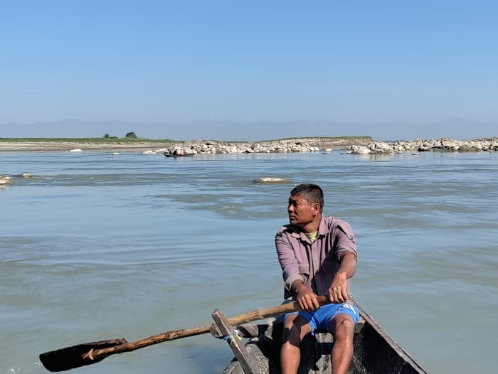 You'll need a boat to go to the small rocky island in the river Brahmaputra to see the Gupt Biswanath Lingam