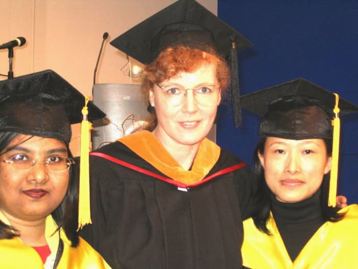 Pic: Myself, My Thesis Supervisor, Professor Dorothee Koch, and My Best Friend, Haiying