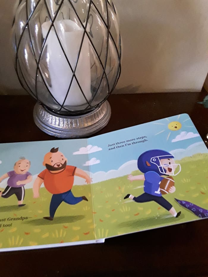 Running for a touchdown and becomes family team MVP