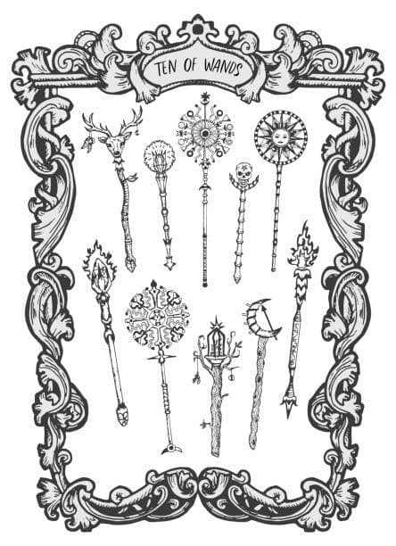 The Ten of Wands indicates you have a lot of responsibilities and possibilities on your plate. You feel pulled in multiple directions. Other people see you as a responsible and reliable person, so they want you on their team.