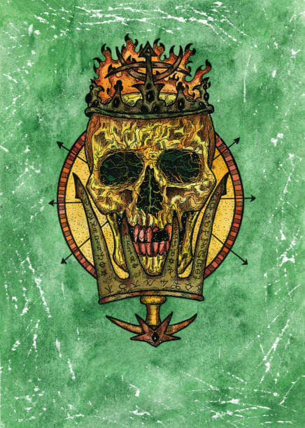 The King of Wands is entrusted with the power of time. He has the ability to push things forward or to stop them altogether.