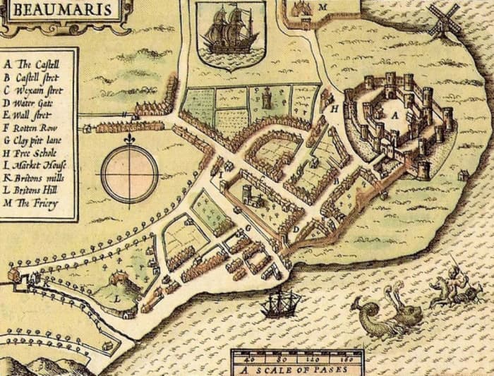Beaumaris Castle, Anglesey where Eleanor, Duchess of Gloucester spent her final days.
