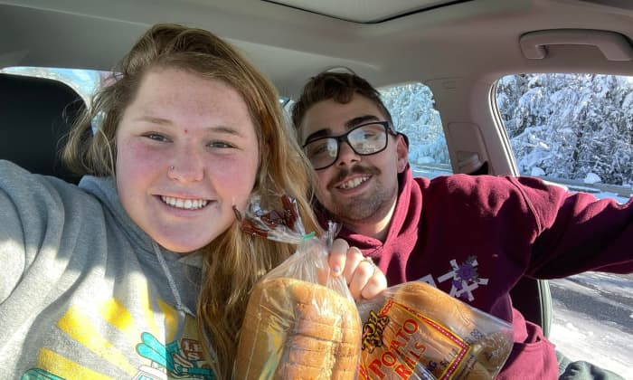 Casey Holihan and husband John Noe called Schmidt Baking Company for permission to distribute bread from its truck.