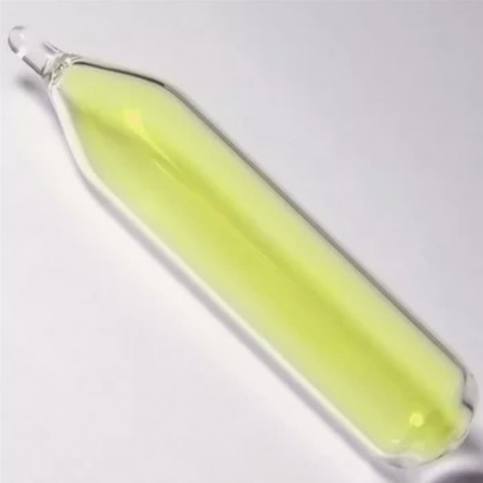 At room temperature, fluorine exists as yellowish gas.