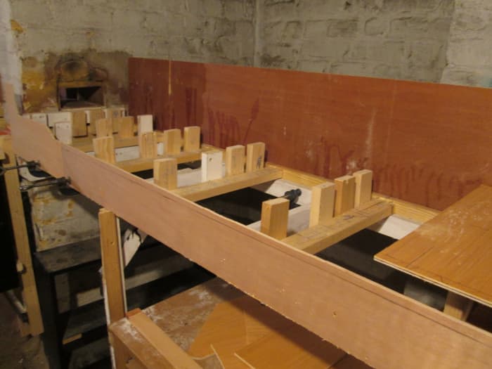 There will be an old railway bridge at the end of the unit as before, shown by the upright forme for the near end of the bridge structure