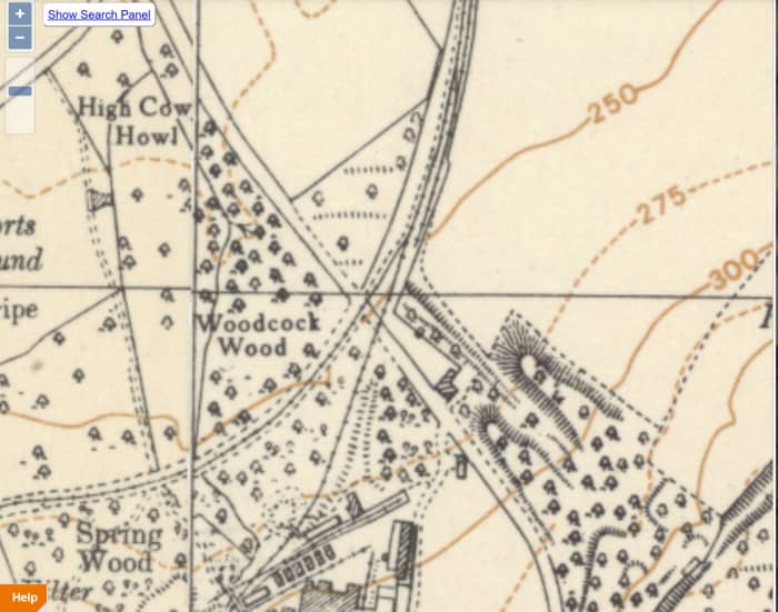 The original Cleveland Railway route and the later line to Ormesby mine and brick works