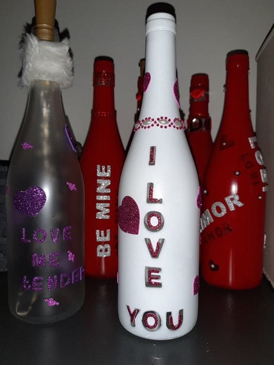 50 Super Cute Valentines Wine Bottle Crafts That Everyone Will Love Hubpages