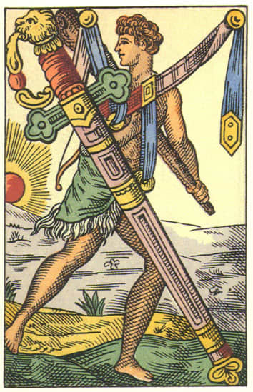 You cannot simply enter into the Suit of Swords; you must be initiated to serve as a knight. Your role is one of choice, sacrifice, and honor. The sword weighs heavily on your mind, as all decisions are final.