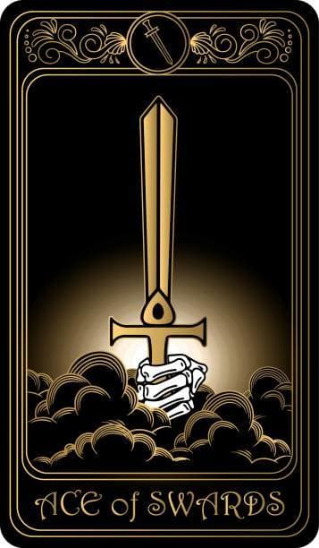 The swords can also be referred to as lanterns. Lanterns represent illumination and they light the path ahead of you.