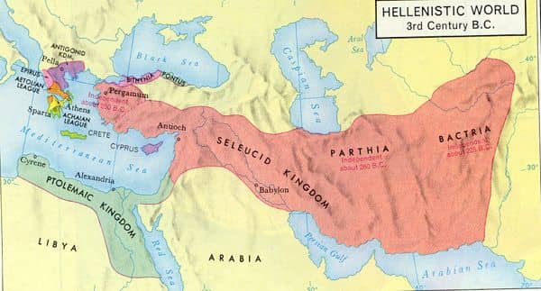 During the following centuries, Rome conquered Greece and the Macedonian kingdoms piece for piece until, with the conquest of Egypt in 30 BC, she held all land around the Mediterranean. However, as Horace gently puts it: “Conquered Greece has conquer