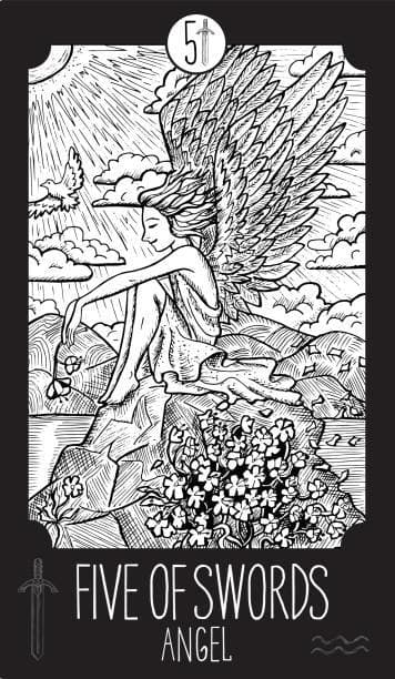 The Five of Swords is about the dangers of overconfidence. If you have too much pride in yourself and your thoughts, you will put a strain on your friendships.