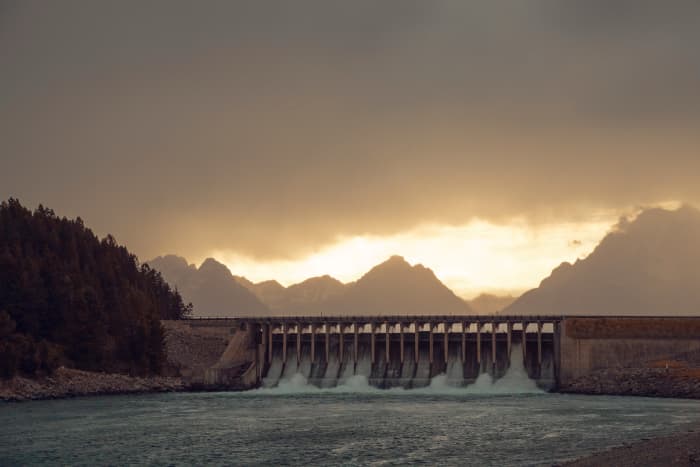 In the example of a dam, the freedom that a farmer has to use as much water as he needs is limited by supply and price.