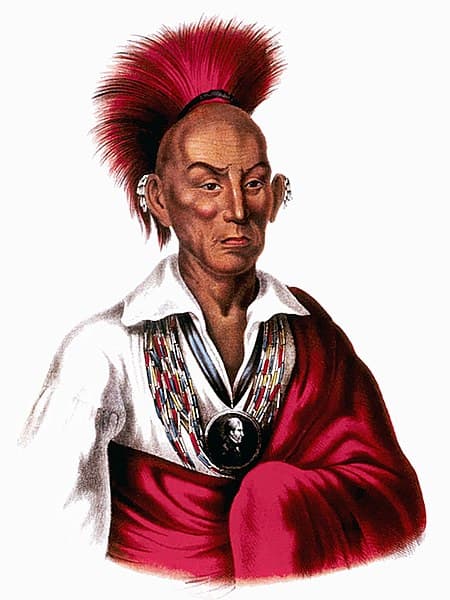 Sauk Chief Makataimeshekiakiah, or Black Hawk