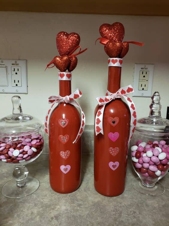 50 Super Cute Valentines Wine Bottle Crafts That Everyone Will Love Hubpages