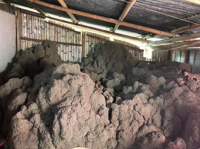 An overgrown termite mound inside a family's home in Leganes, Iloilo remains undisturbed for fear of incurring the wrath of a Nuno that's believed to reside there.
