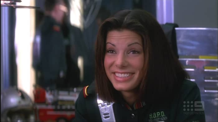 Bullock might not be the star she would become at this point but her earnest, girl-next-door character indicates her obvious star ability.