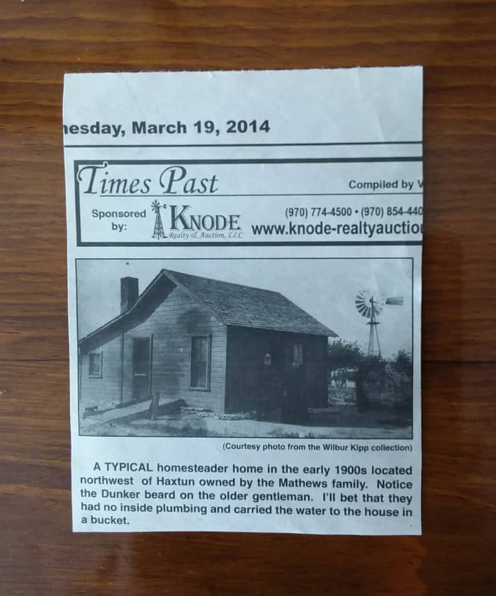 A typical frame homesteader's house. Only a house and barn of some description were necessary to homestead. You could keep your claim if you could live on it for 6 months out of each of 5 consecutive years.