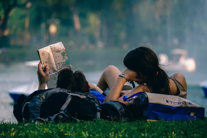 Traveling is important, but you need to take breaks. Let your characters take walks, grab a bite to eat, and find a comfortable spot to sleep.