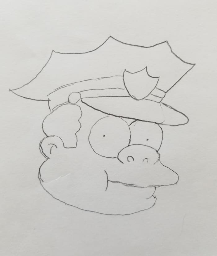 Get loose and change this one up a bit when inking. Use this pencil drawing as the backbone; but, never the actual drawing to use to finish this fun project with.