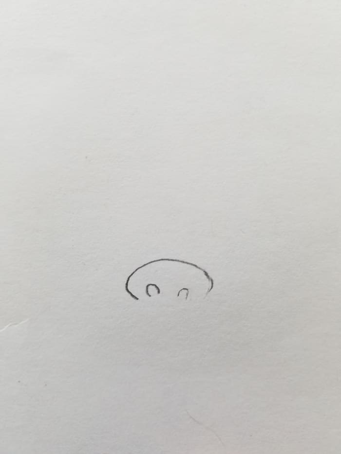 Starting with the nose makes for a great place for a start point for your your Bootleg Chief Wiggum. This will help with the overall composition of your cool new drawing.