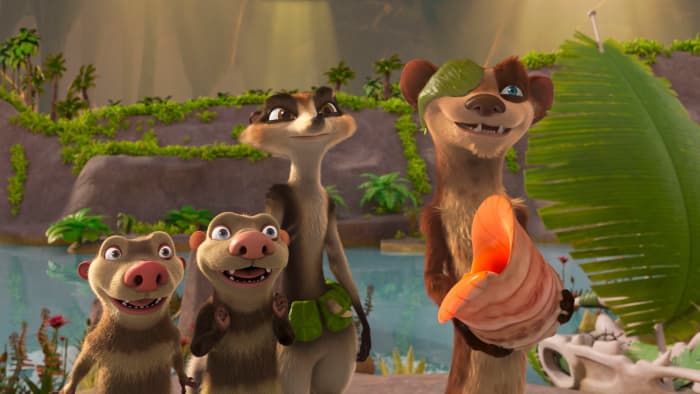 Crash, Eddie, Zee, and Buck Wild voiced by Vincent Tong, Aaron Harris, Justina Machado, and Simon Pegg.