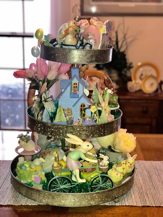 45+ Super Adorable Easter Tiered Tray Ideas that will have you Hopping ...