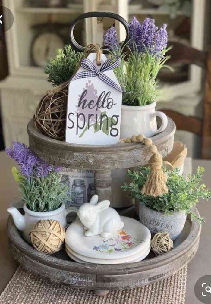 45+ Super Adorable Easter Tiered Tray Ideas that will have you Hopping