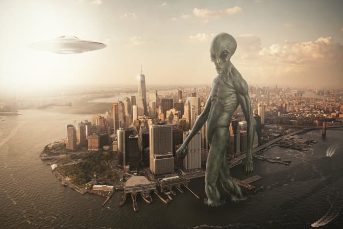 Standard aliens are conceptualized as bi-pedal, naked, hairless and with large heads and buggy eyes. On the other hand, they might look more like moss.