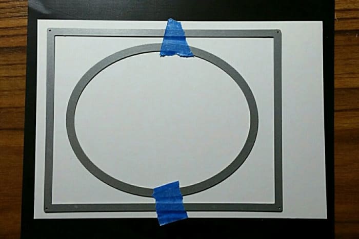 It is important to tape the die or dies with the cutting edge up, Taping them with a low tack tape to keep them in place