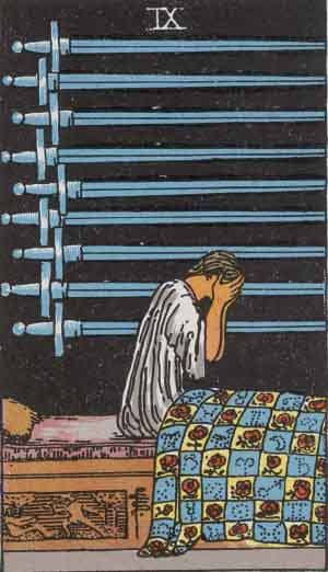 Nine Swords hang on a wall. A woman weeps into her hands. It's the middle of the night, and sleep refuses to come.