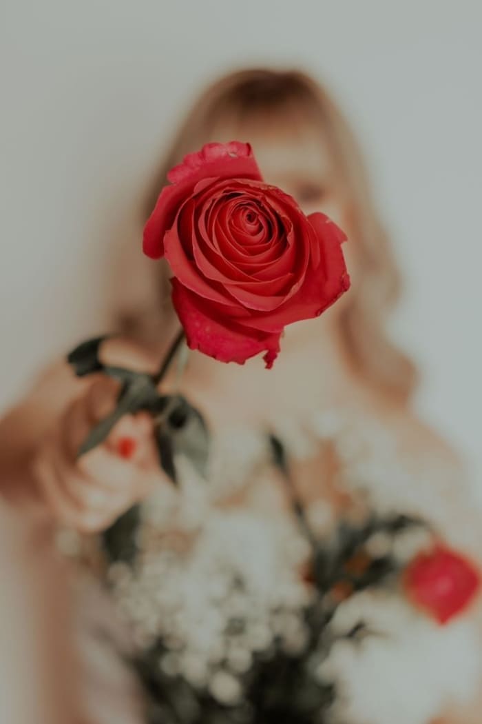 Pick up a little something for yourself that you wouldn't normally purchase—a favorite flower or a box of special chocolates are favorites.
