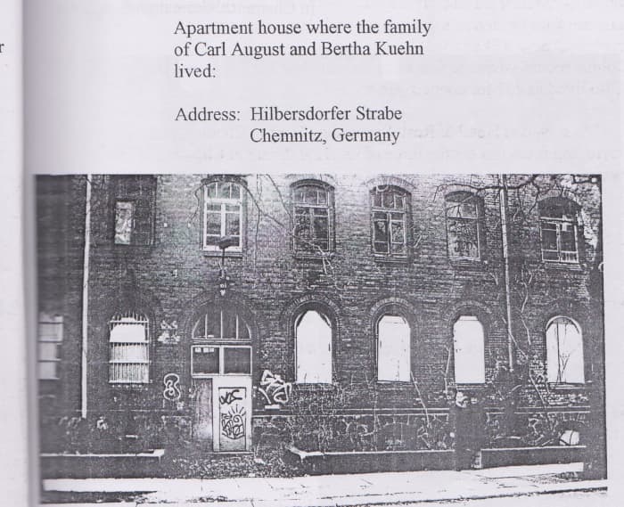 Apt. Building in Chemnitz where Kuehn Family Lived in 1870s. Picture taken in 2010