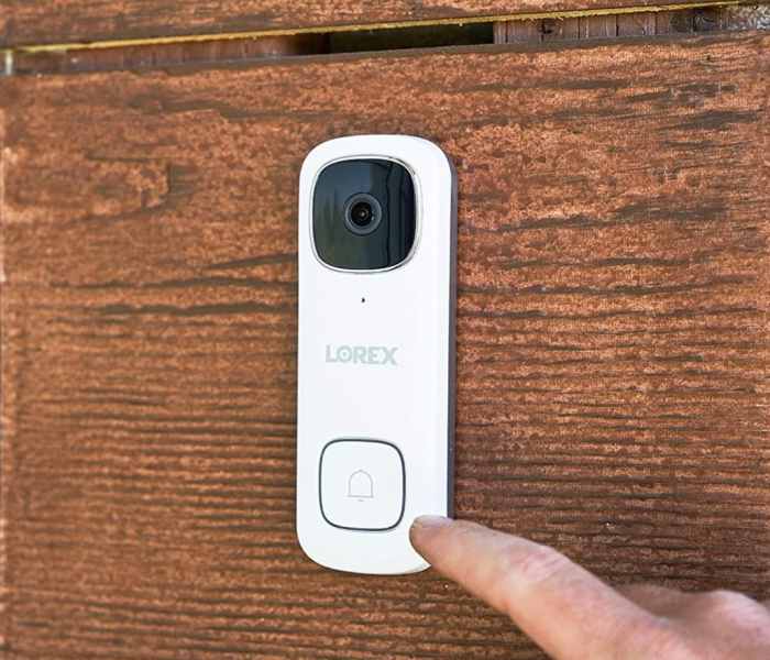 The Lorex 2K QHD Wired Video Doorbell With Person Detection Is Looking