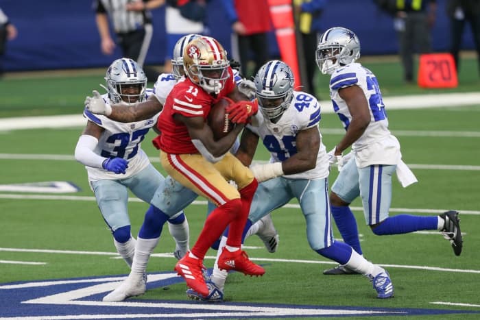 SF 49ers upset the Dallas Cowboys at home as Dallas underperforms in the playoffs once again.