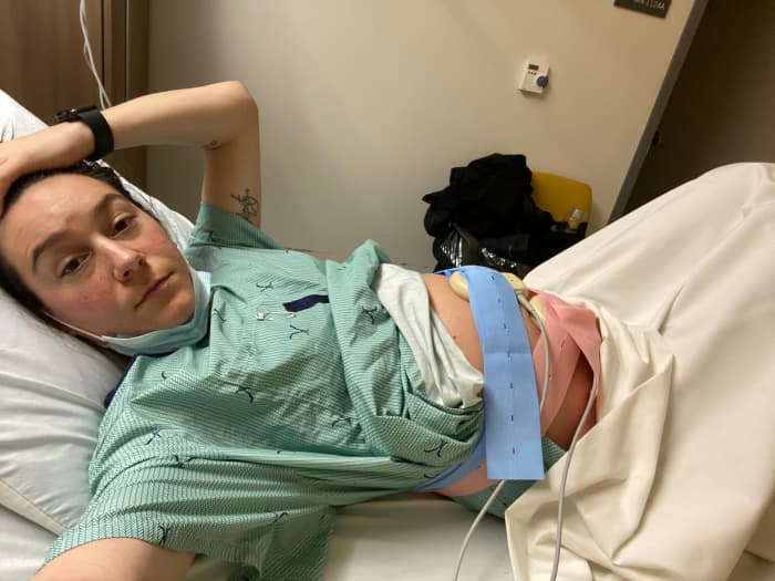 Although double-vaccinated, Pearson was diagnosed with COVID-19 at 37 weeks pregnant and was in and out of the hospital. She also struggled with shingles and laryngitis. Her social media community proved to be a godsend of support.