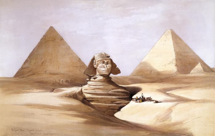 The Great Pyramid is part of a group of three pyramids: Khufu (Cheops), Khafra (Chephren), and Menkaura (Mycerimus)–that were built between 2700 B.C. and 2500 B.C. as royal tombs.